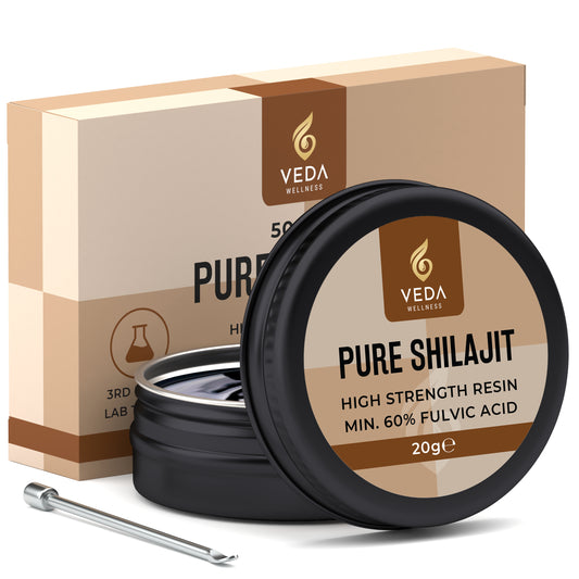 Pure Shilajit Resin 20g - 60% Fulvic Acid, High Strength, Lab Tested, Packed in the UK